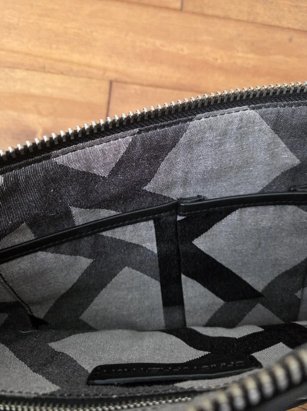 Christopher Kon Vintage Black Geometric Pattern Women's Clutch